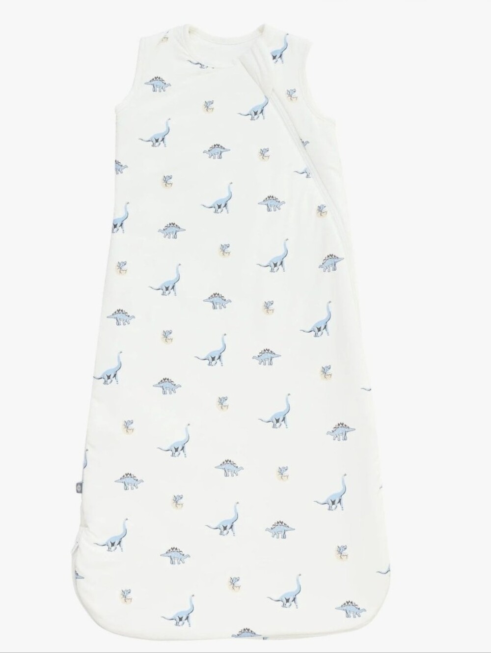 Kyte BABY White Sleep Bag with Light Blue Dinosaur Print . 5 TOG